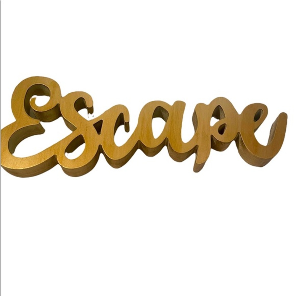 Escape in Gold Lettering NWOT